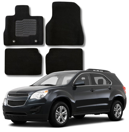 Carpet Floor Mats for 2010 to 2017 Chevrolet Equinox / GMC Terrain, Front and Rear