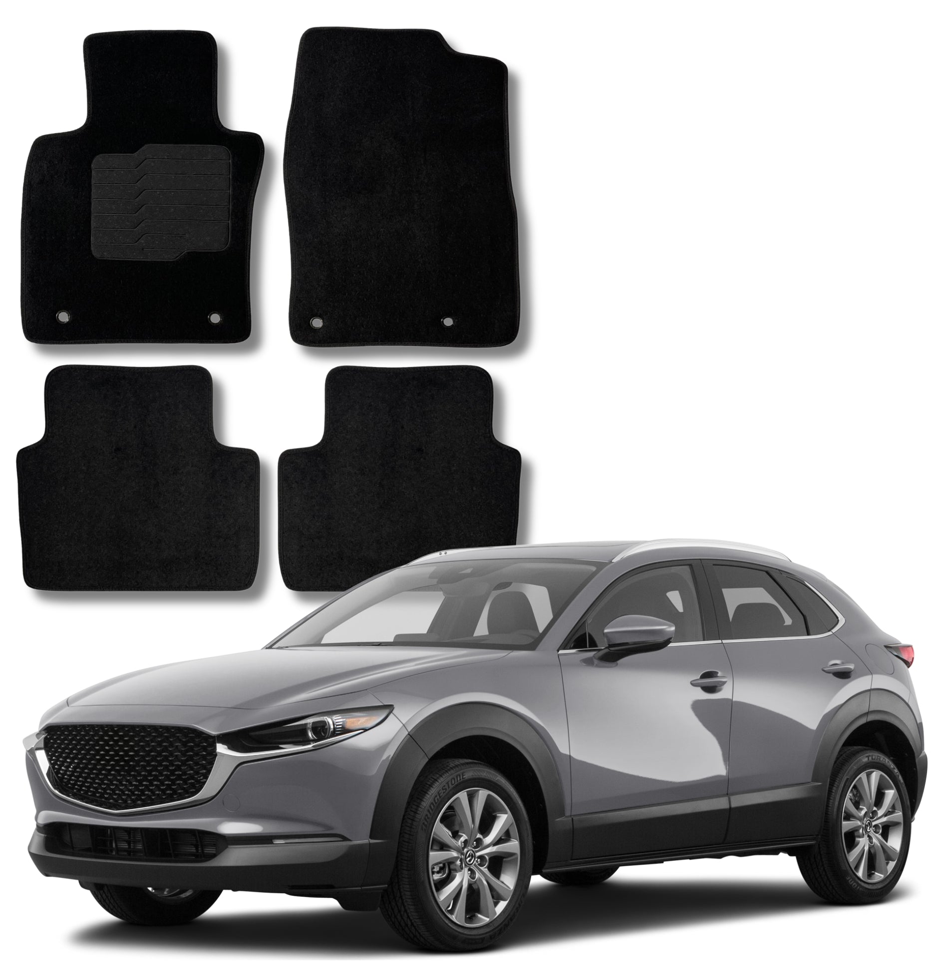 Carpet Floor Mats For 2019 to 2026 Mazda CX-30 and Mazda 3 Hatch and Sedan