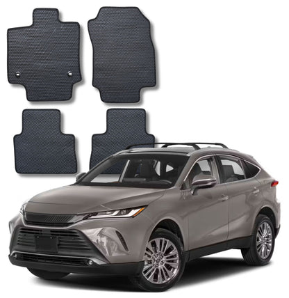 All Weather Honeycomb Floor Mats for 2021 to 2025 Toyota Venza, front and Rear