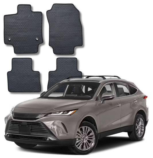 All Weather Honeycomb Floor Mats for 2021 to 2025 Toyota Venza, front and Rear