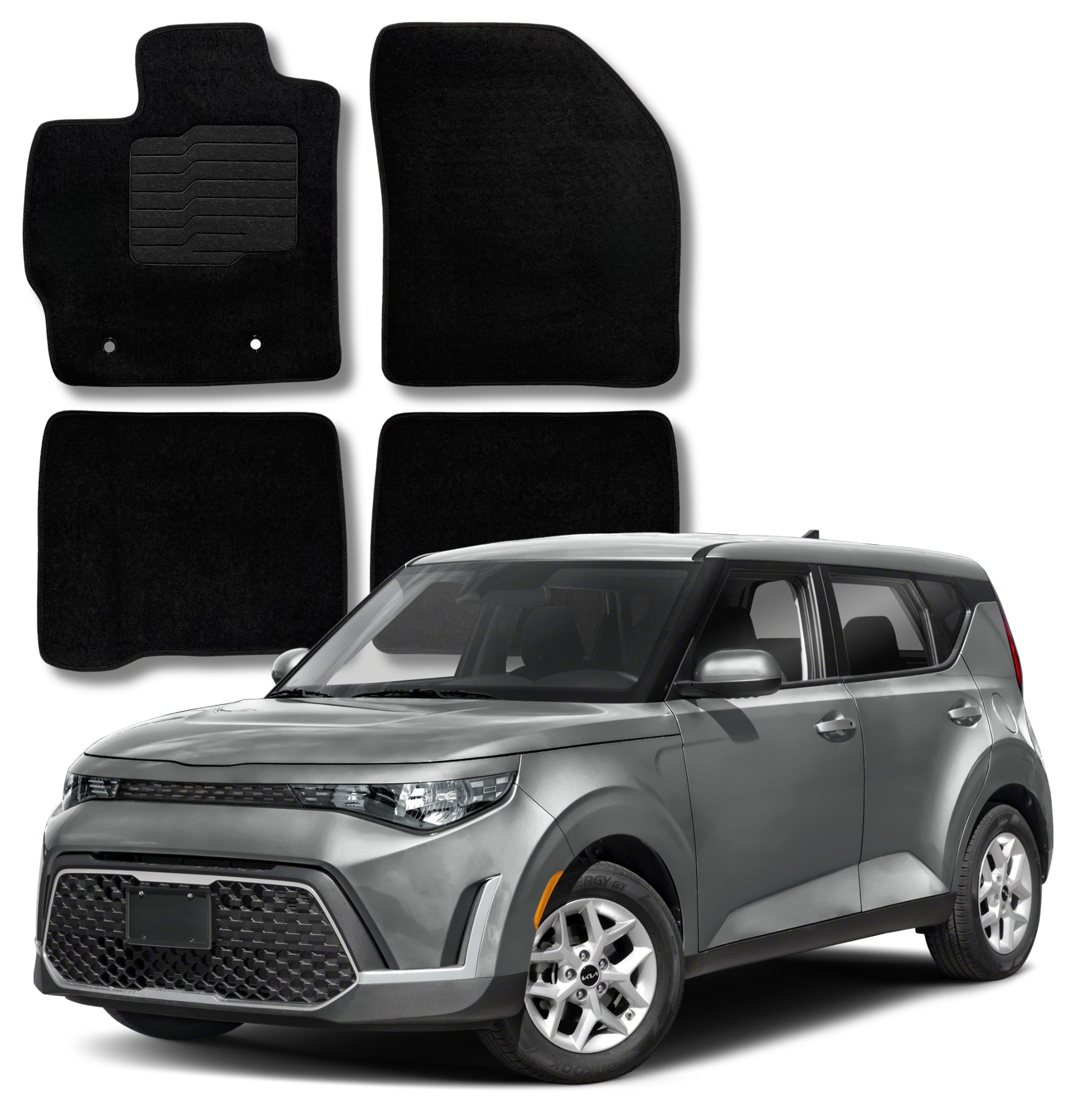 Carpet Floor Mats for 2010 and 2011 Toyota Prius, Front and Rear