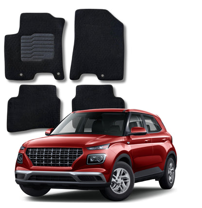 Carpet Floor Mats for 2020 to 2026 Hyundai Venue, Front and Rear