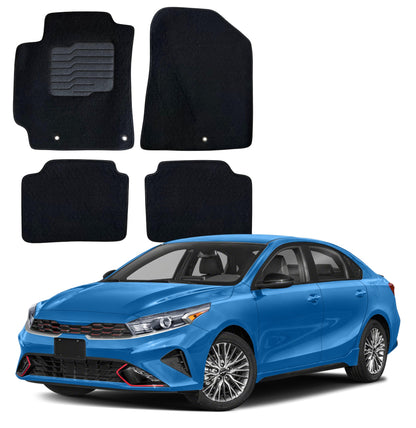 Carpet Floor Mats for 2019 to 2024 Kia Forte, Front and Rear