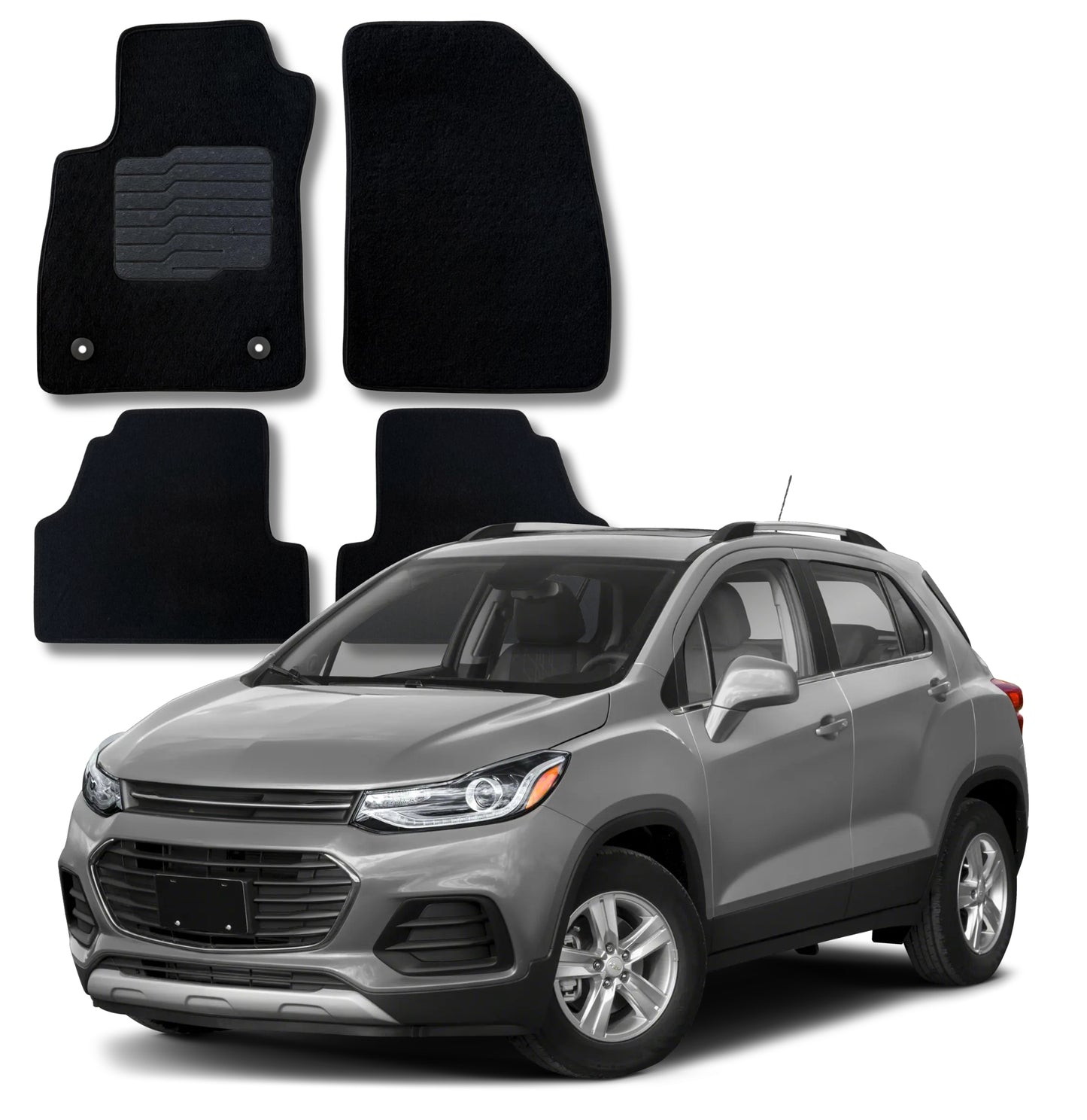 Carpet Floor Mats For 2013 to 2023 Chevrolet Trax & Buick Encore, Front and Rear