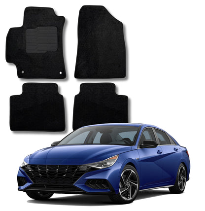Carpet Floor Mats for 2021 to 2026 Hyundai Elantra and Elantra N, Front and Rear