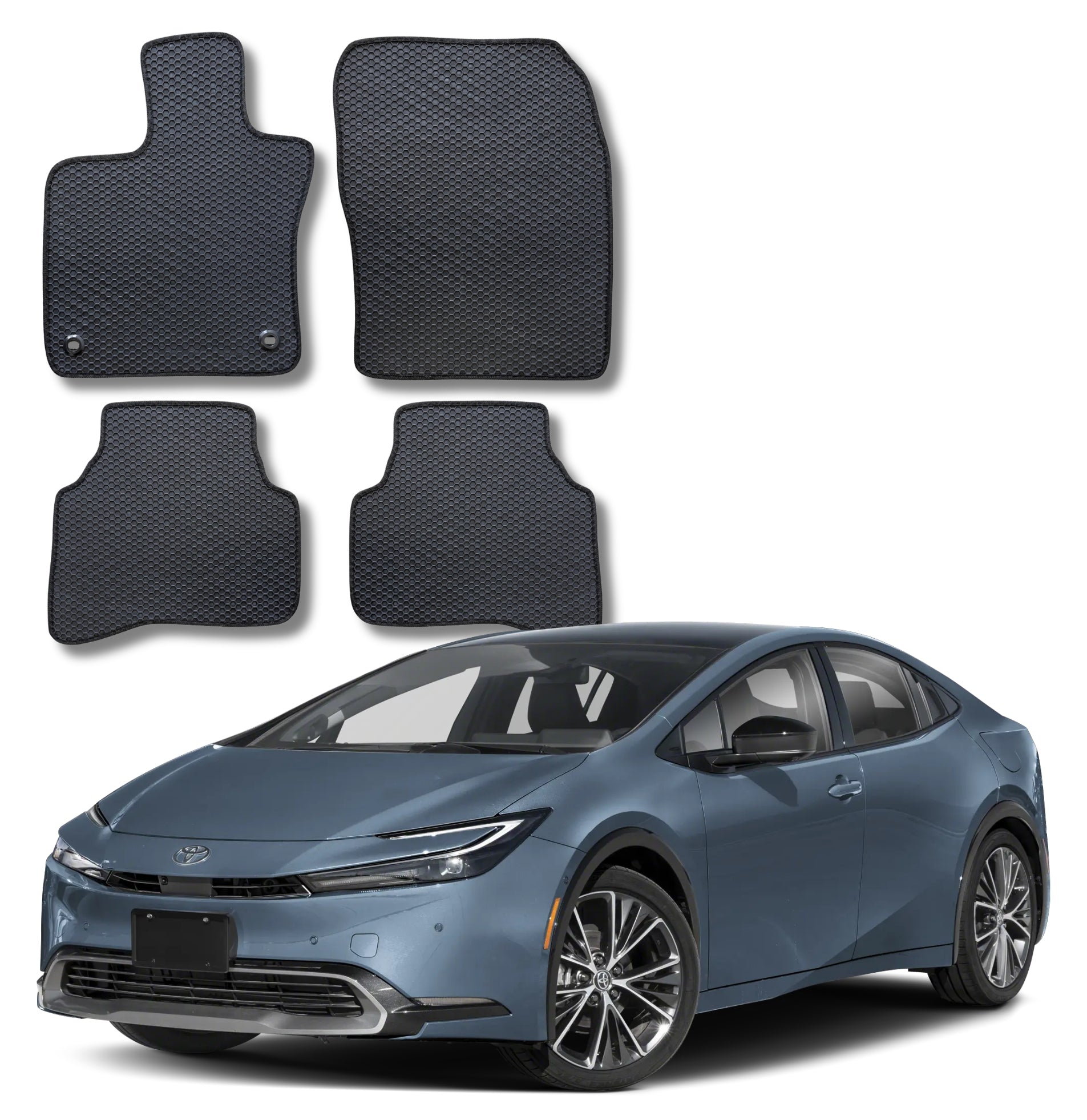 All Weather Honeycomb Floor Mats for 2023 to 2026 Toyota Prius