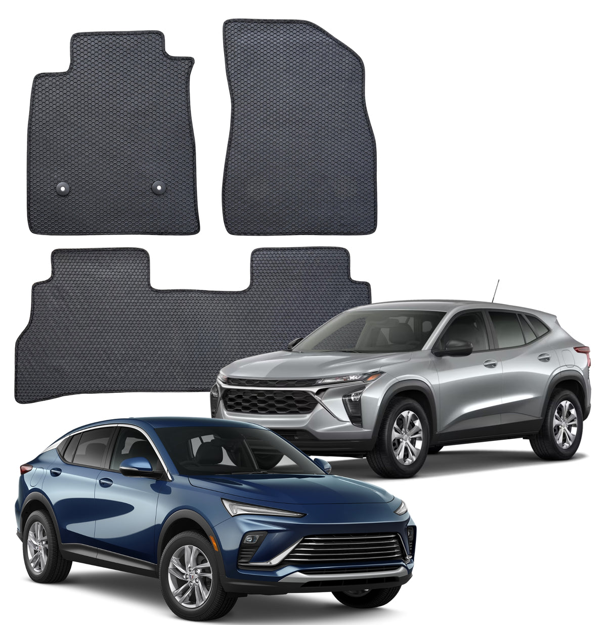 All Weather Floor Mats for 2024 2025 2026 Chevrolet Trax & Buick Envista, Front and Rear