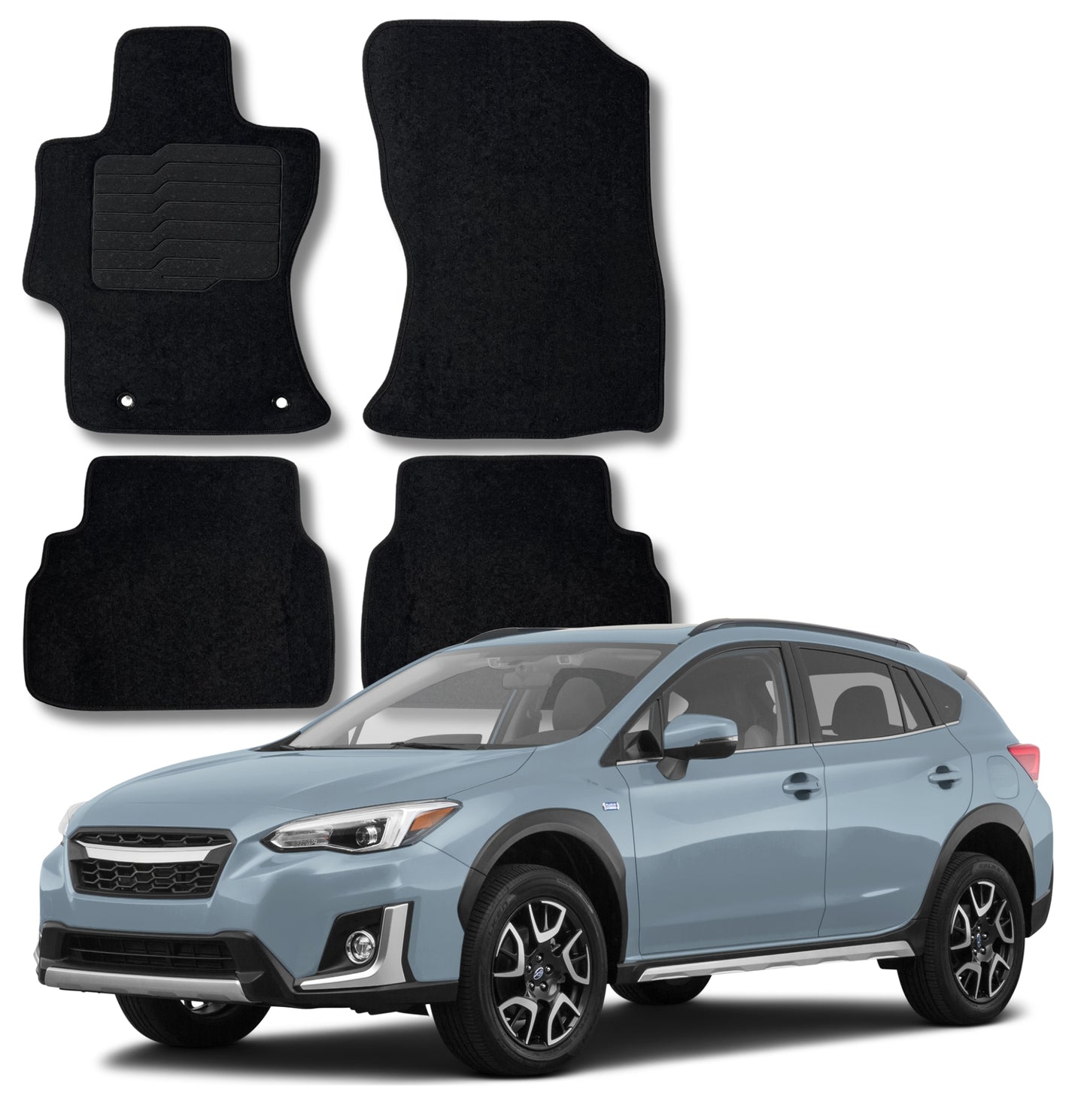 Carpet Floor Mats For 2018 to 2023 Subaru Crosstrek 2017 to 2023 Subaru Impreza, Front and Rear