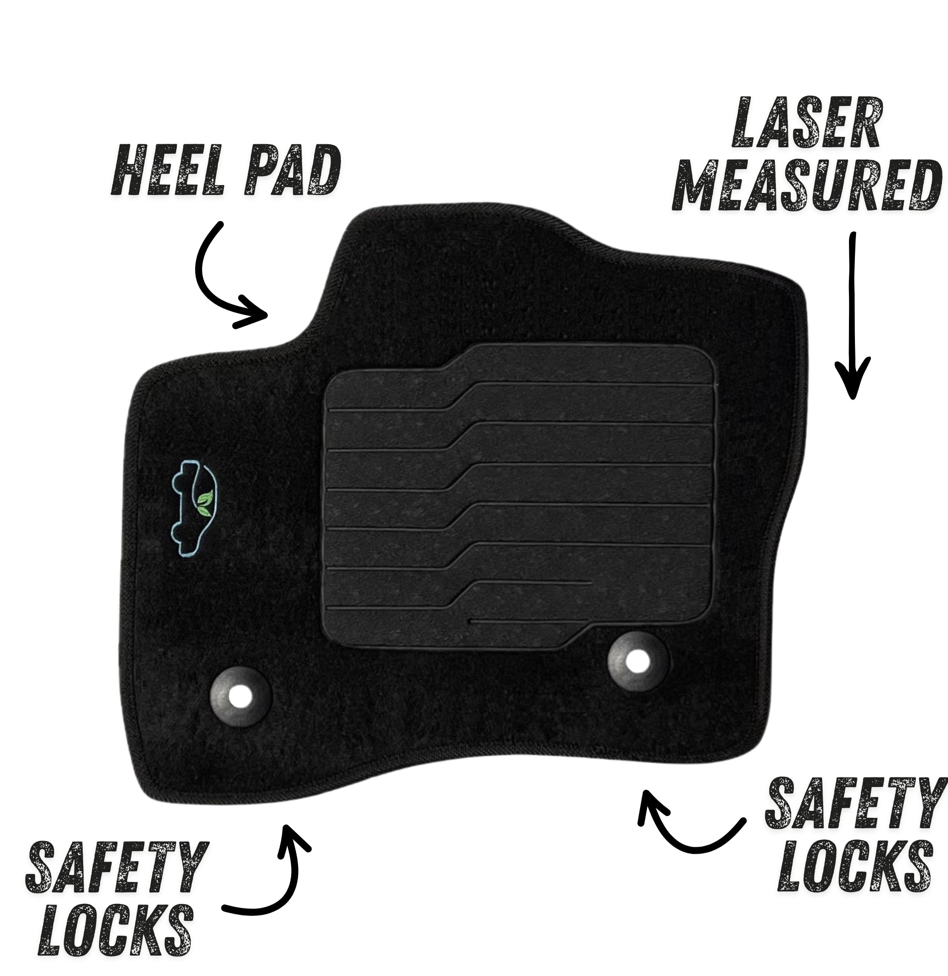 Carpet Floor Mats for 2010 to 2019 Ford Taurus, Front and Rear