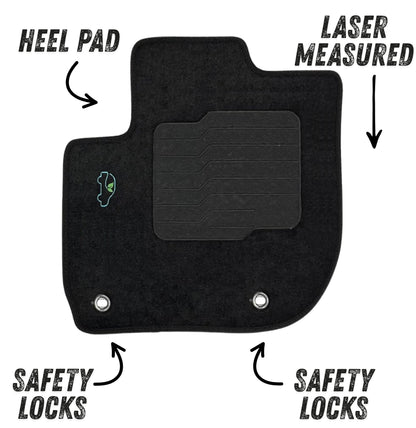 Carpet Floor Mats for 2016 to 2022 Honda HRV / 2015 to 2020 Honda Fit