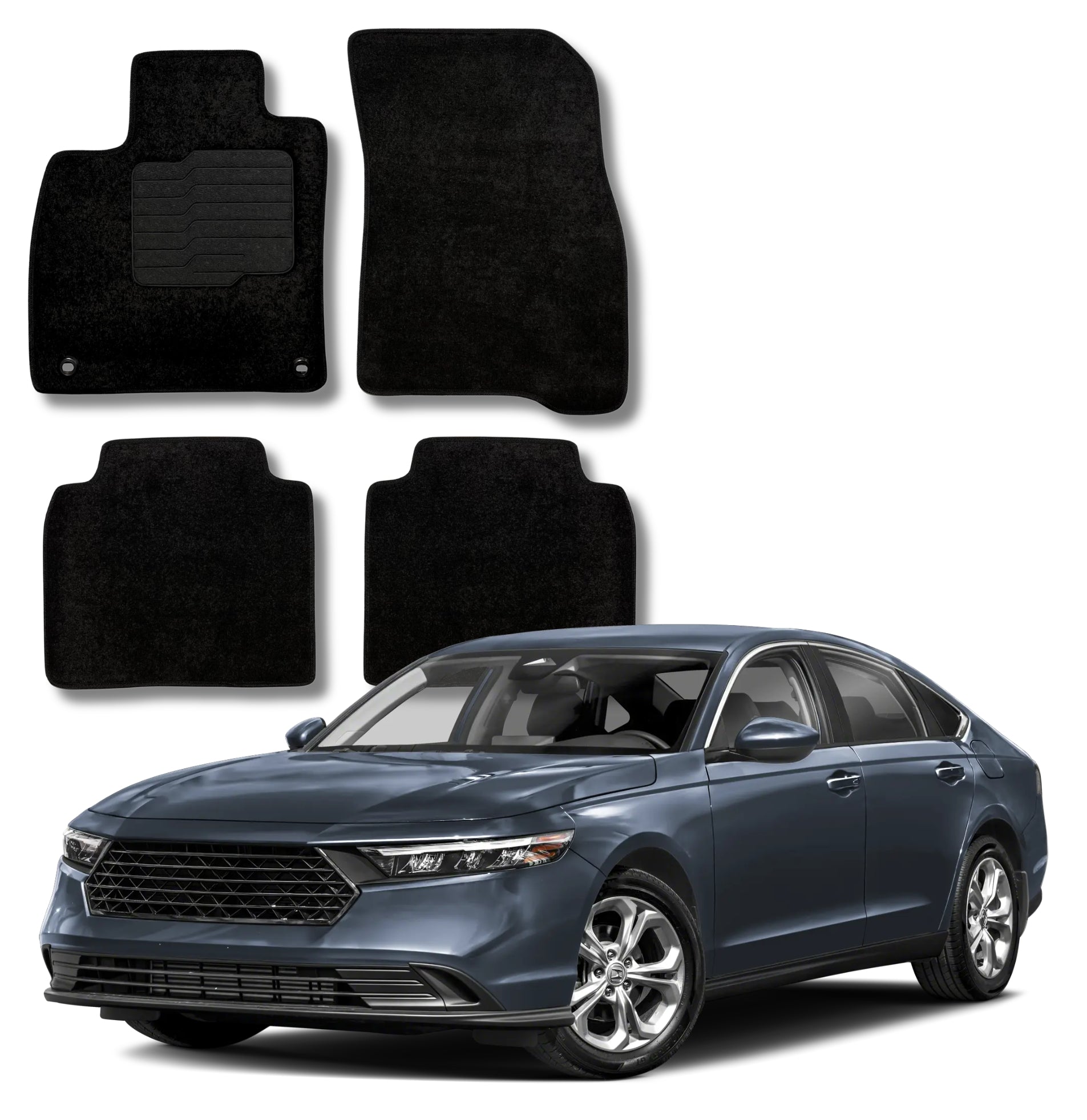 Carpet Floor Mats for 2023 to 2026 Honda Accord, Front and Rear