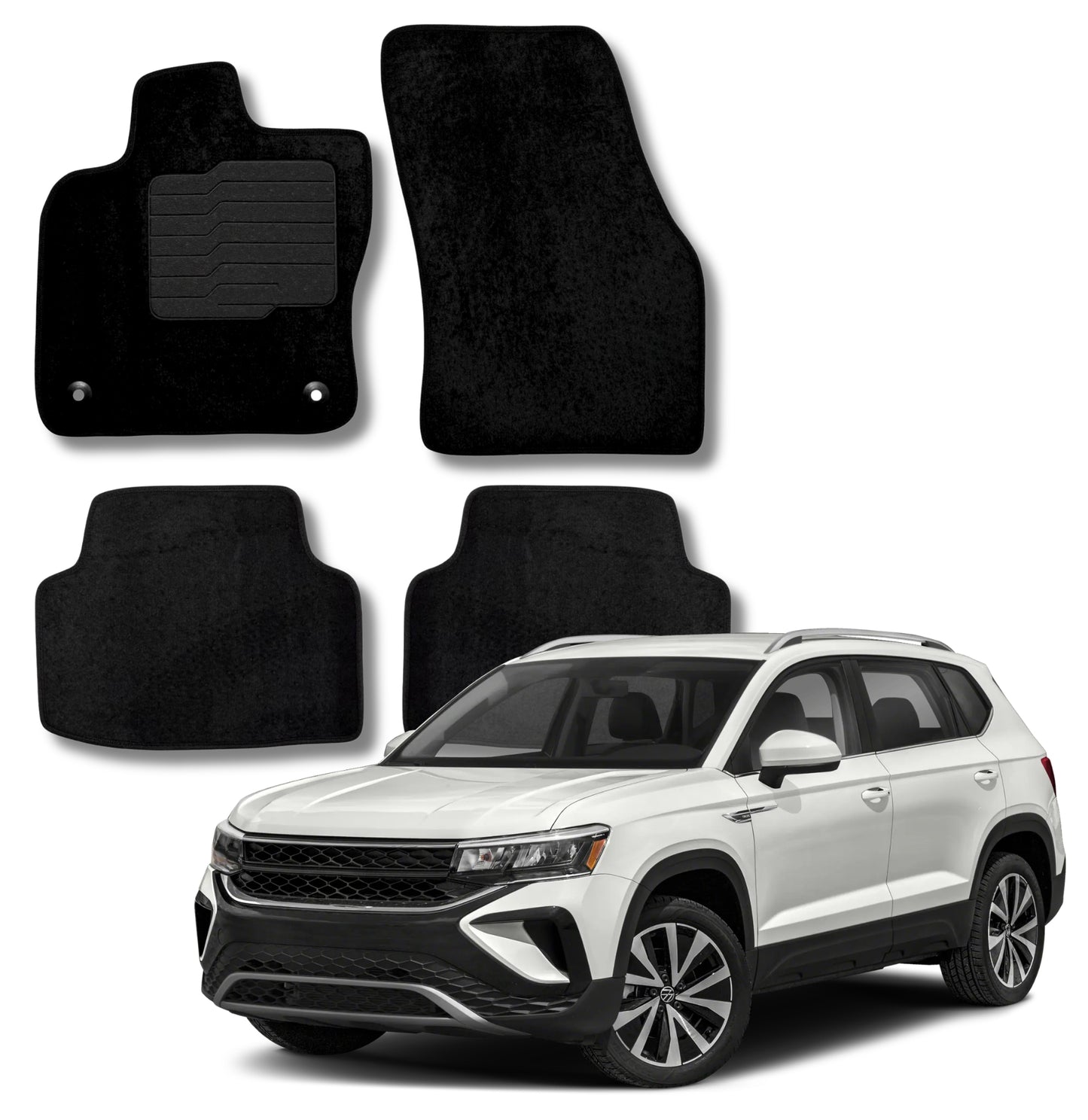 Carpet Floor Mats for 2022 to 2026 Volkswagen Taos, Front and Rear