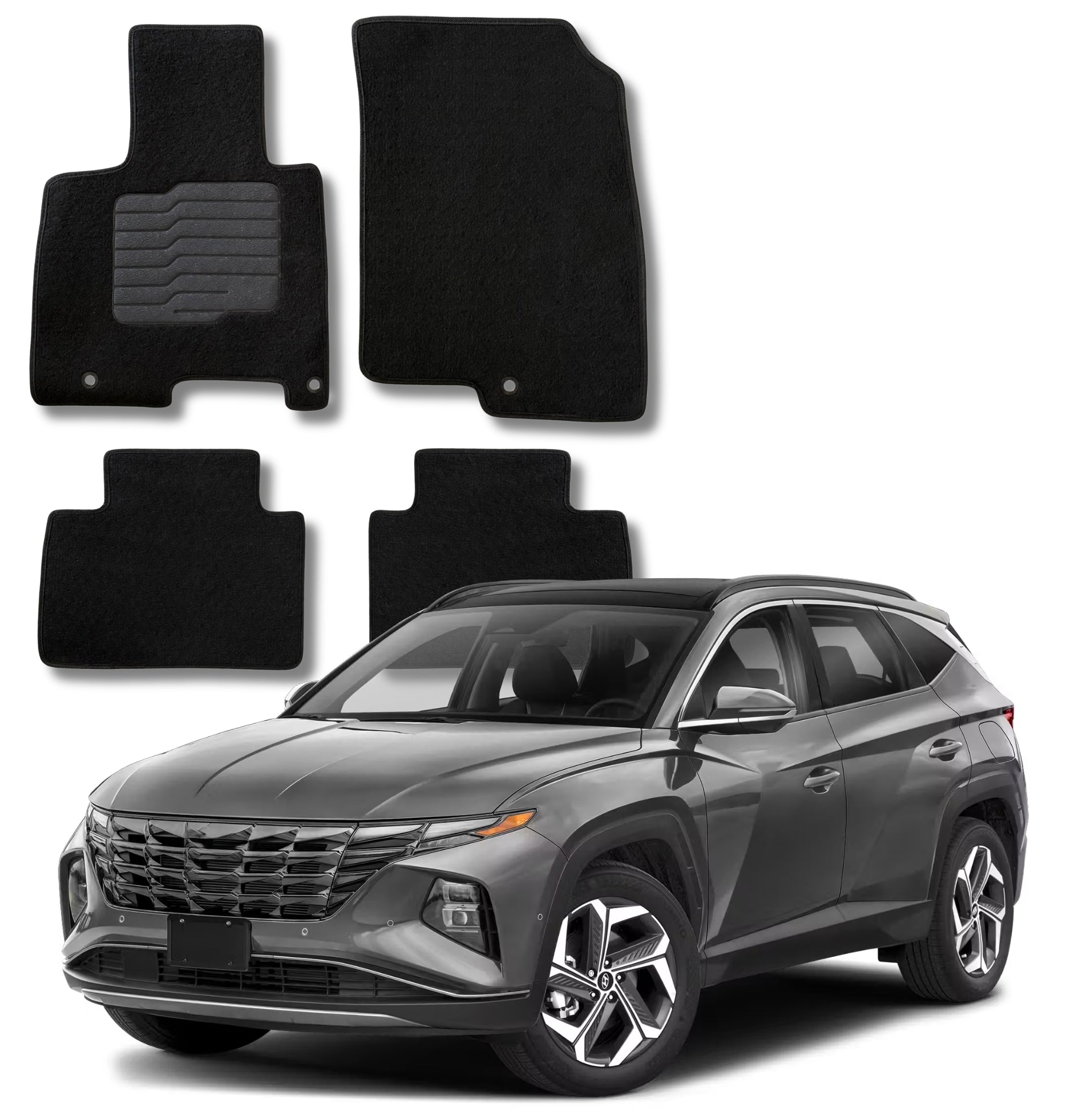 Carpet Floor Mats for 2022 to 2026 Hyundai Tucson, Front and Rear