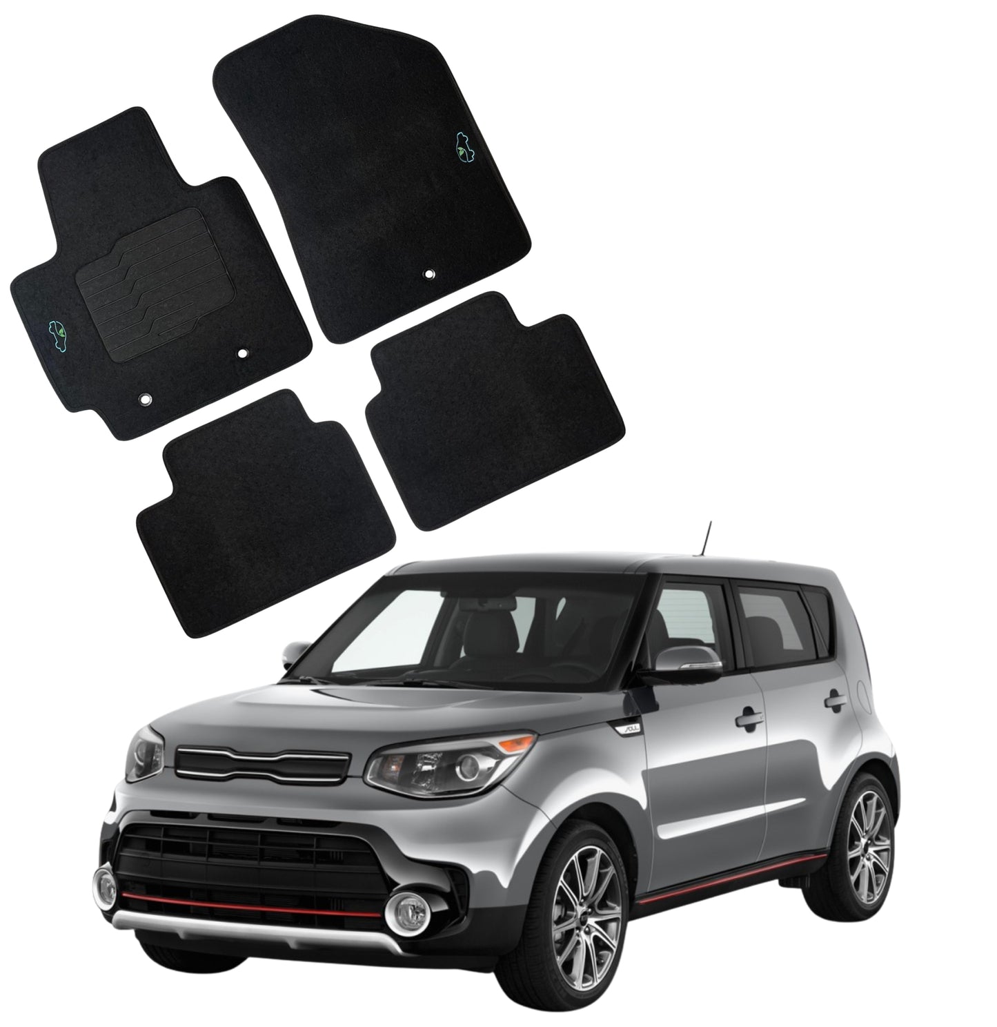 Carpet Floor Mats Custom Fit For 2014 to 2019 Kia Soul