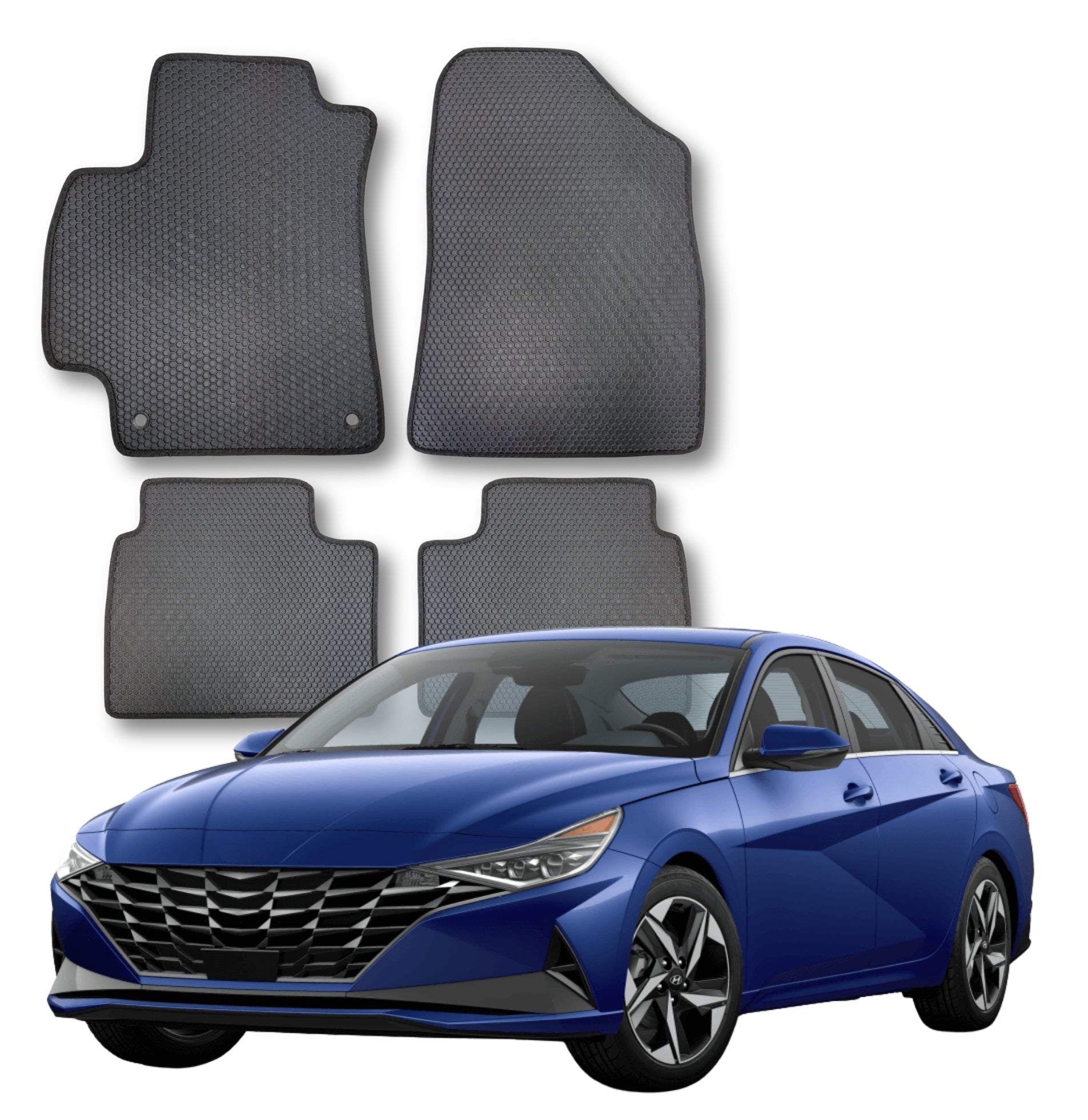 All Weather Honeycomb Floor Mats for 2021 to 2026 Hyundai Elantra and Elantra N