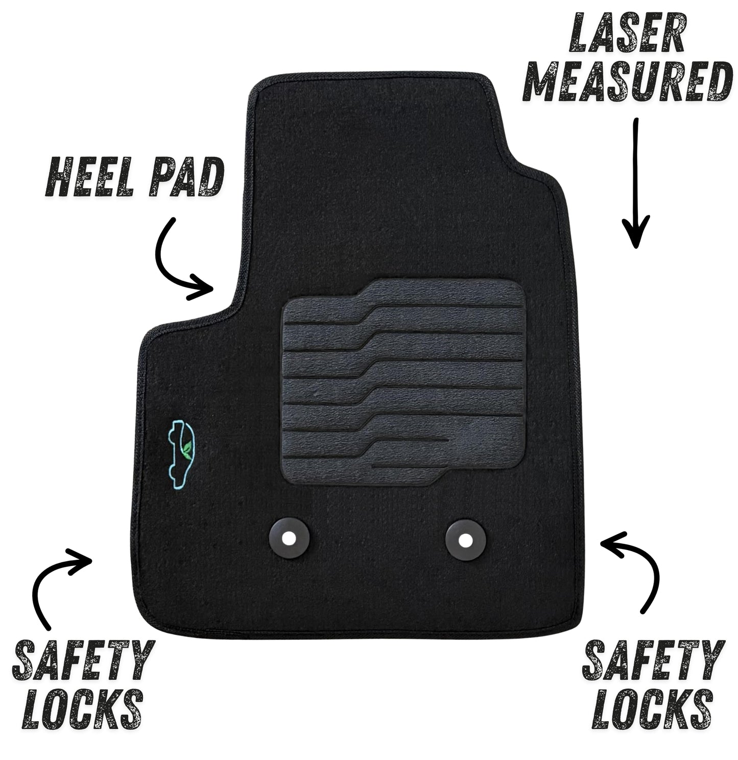 Carpet Floor Mats For 2015 to 2022 Chevrolet Colorado and GMC Canyon, Front and Rear