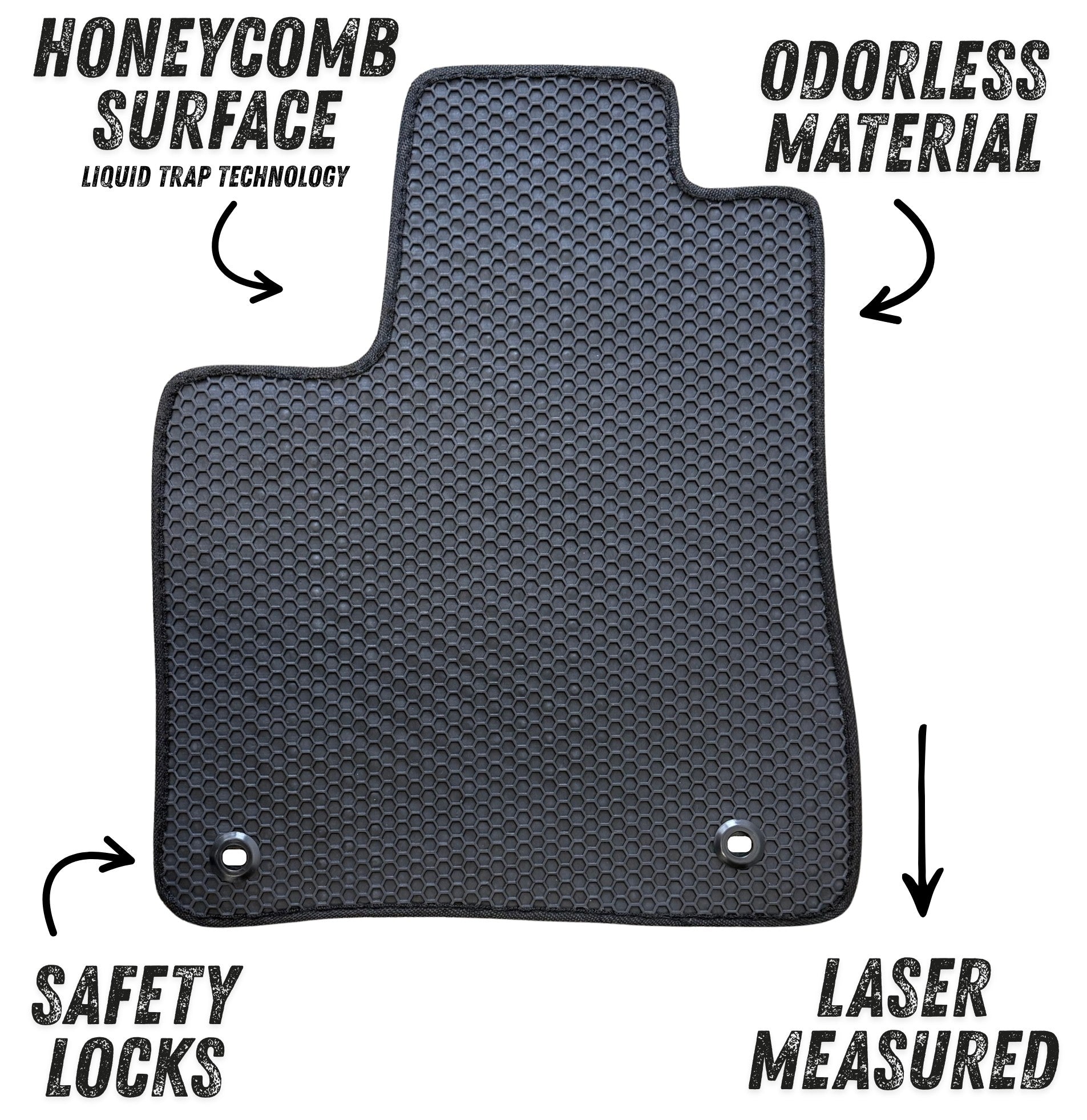 All Weather Honeycomb Floor Mats for 2014 to 2019 Toyota Highlander