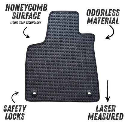 All Weather Honeycomb Floor Mats for 2016-2022 Lexus RX350 RX450h / 2018-2022 RX350L RX450HL, Front and Rear