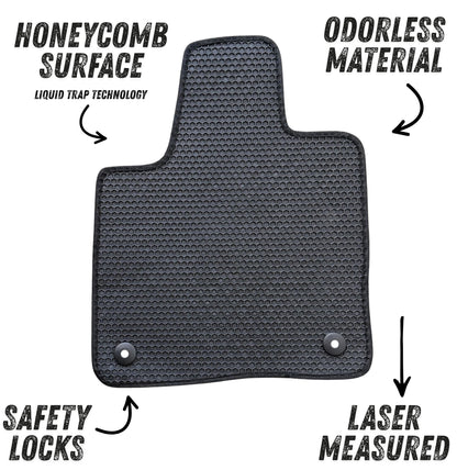 All Weather Honeycomb Floor Mats for 2024 to 2026 Lincoln Nautilus, Front and Rear, Black