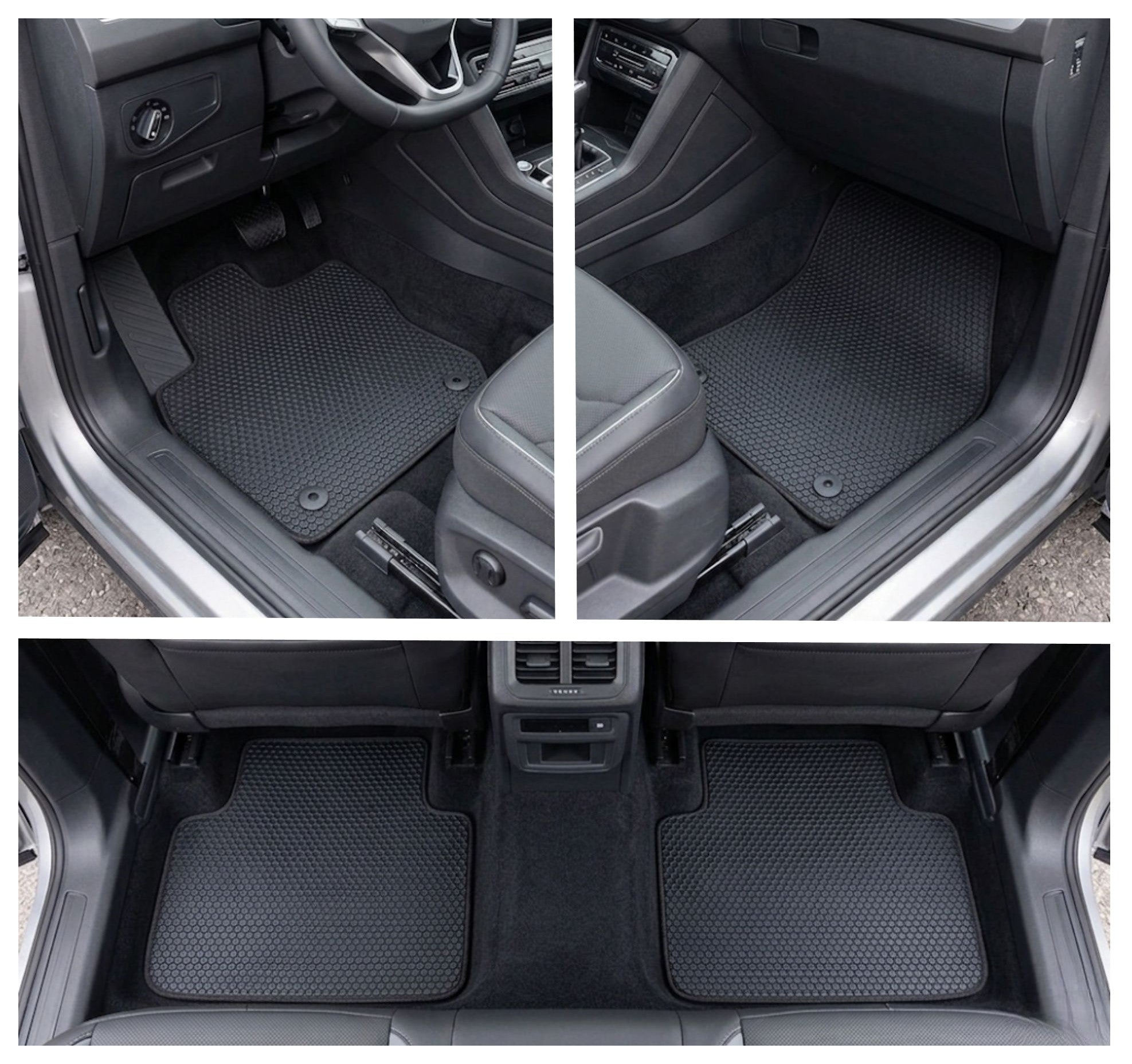 All Weather Honeycomb Floor Mats for 2025 to 2026 Volkswagen Tiguan, Front and Rear