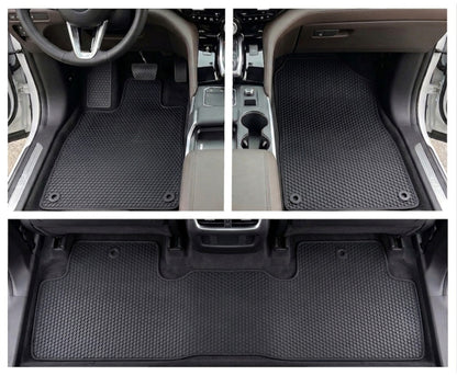 All Weather Honeycomb Floor Mats for 2022 to 2026 Acura MDX, Front, Rear and 3rd Row, Black