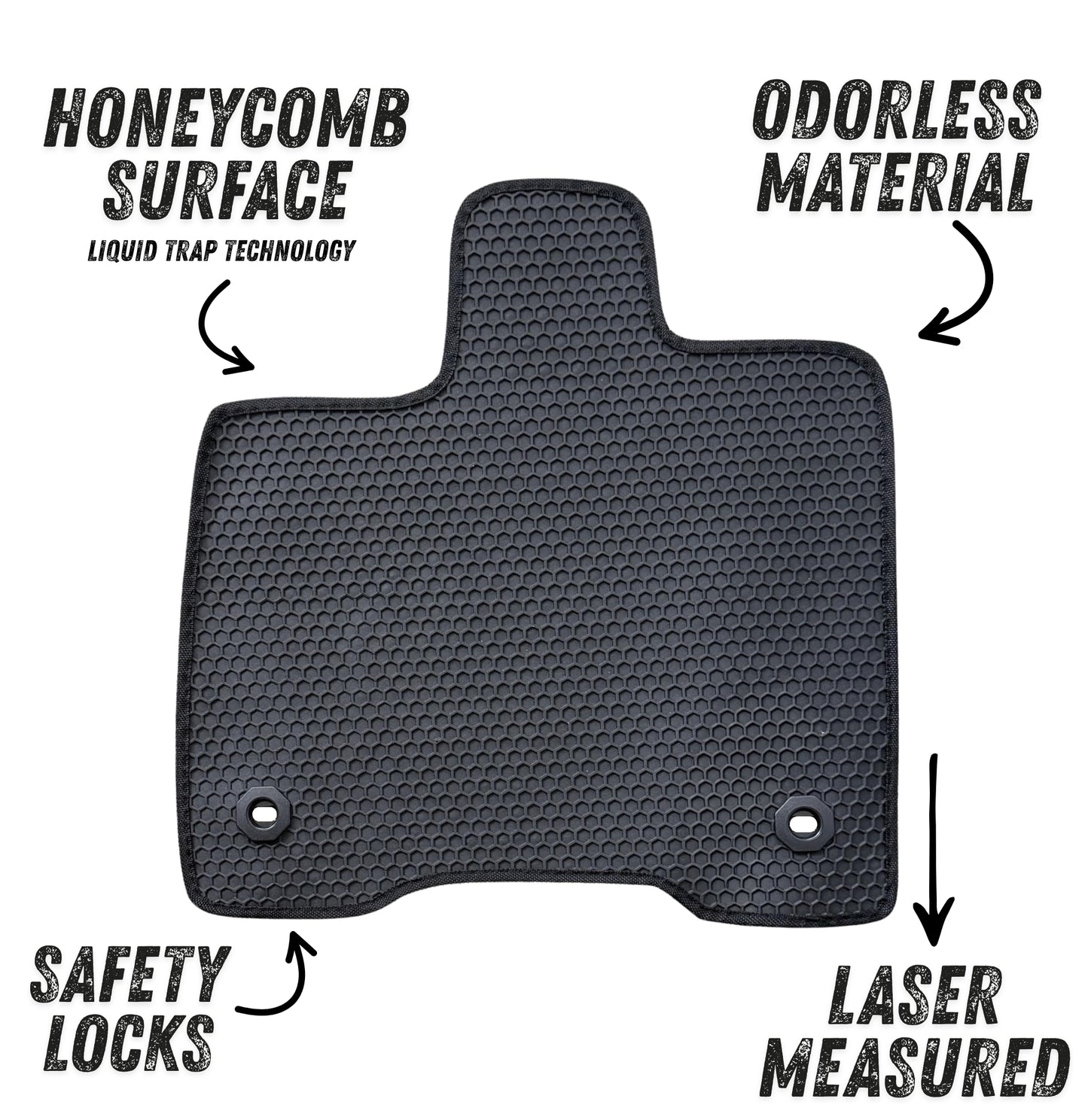 All Weather Honeycomb Floor Mats for 2021 to 2026 Toyota Sienna, Driver and Passenger Only