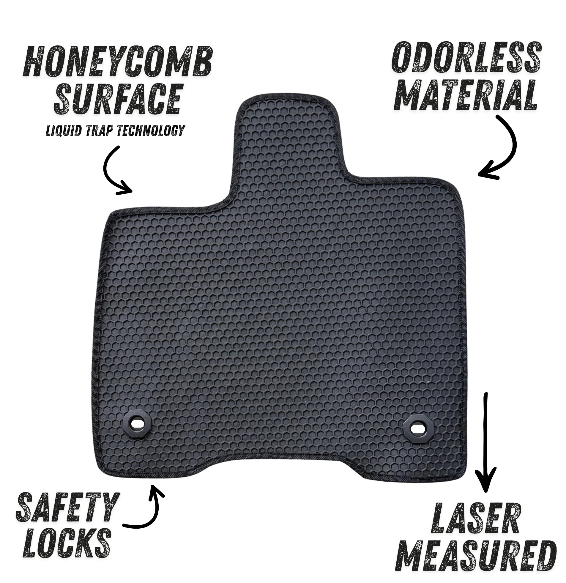 All Weather Honeycomb Floor Mats for 2021 to 2026 Toyota Sienna, Driver and Passenger Only