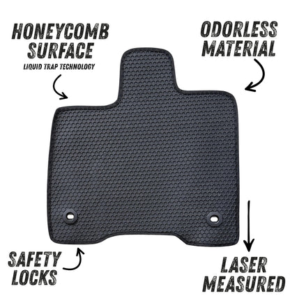 All Weather Honeycomb Floor Mats for 2021 to 2026 Toyota Sienna, Driver and Passenger Only