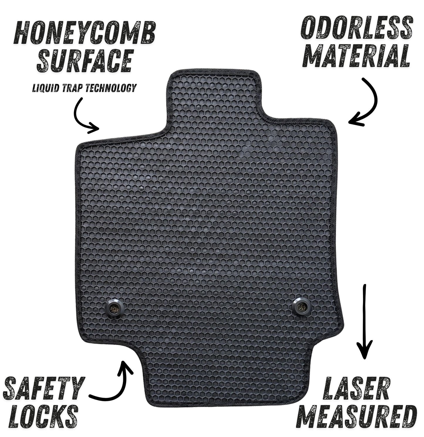 All Weather Honeycomb Floor Mats for 2021 to 2025 Toyota Venza, front and Rear
