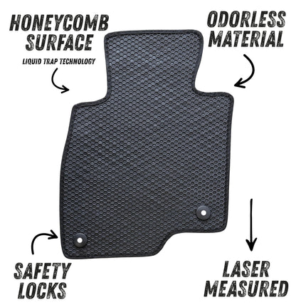 All Weather Honeycomb Floor Mats for 2014 to 2021 Mazda 6, Front and Rear