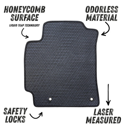 All Weather Honeycomb Floor Mats for 2019 to 2024 Kia Forte, Front and Rear