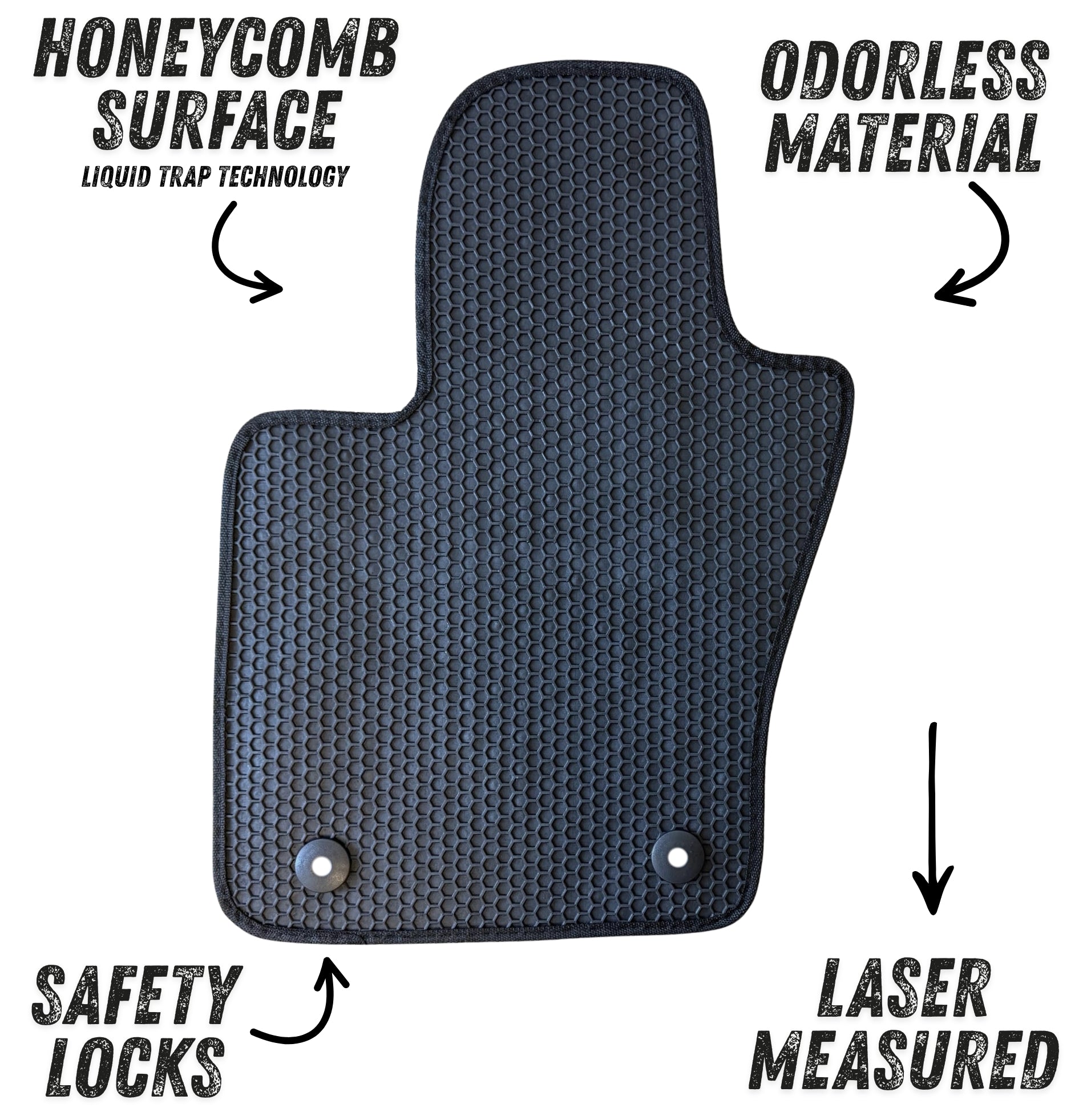 All Weather Honeycomb Floor Mats for 2017 to 2026 Jeep Compass