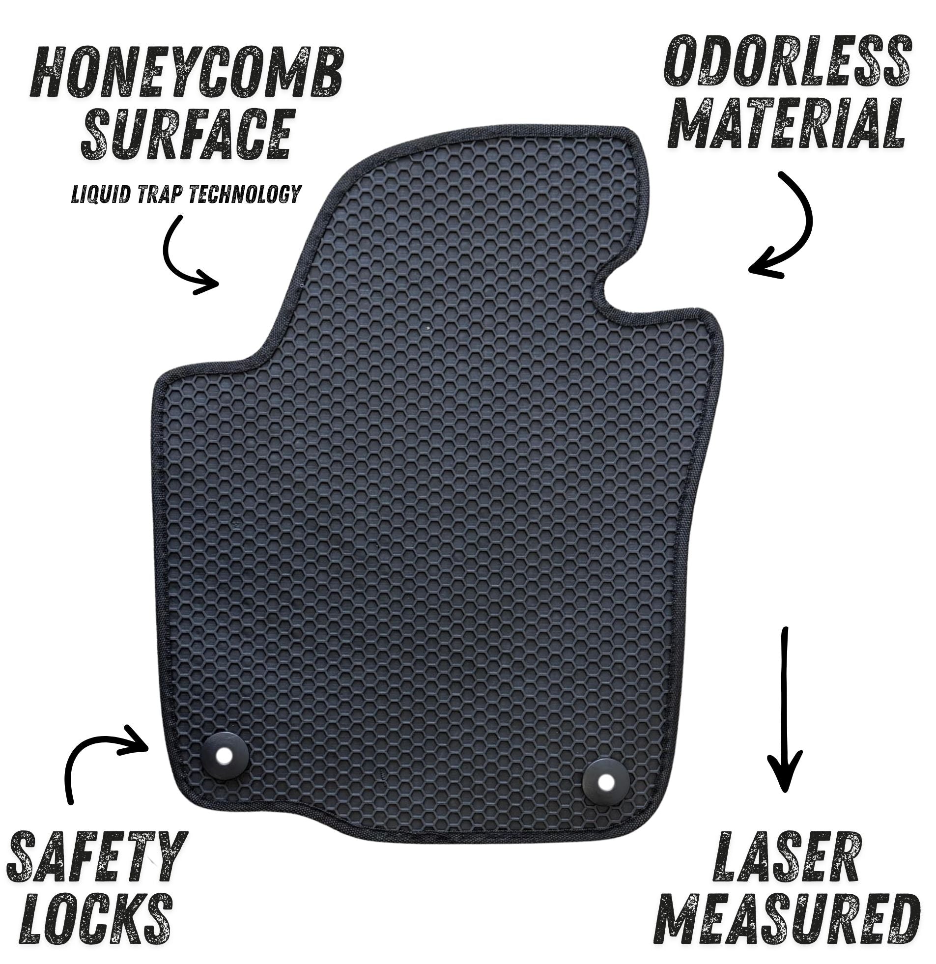 All Weather Honeycomb Floor mats for 2011 to 2019 Volkswagen Passat