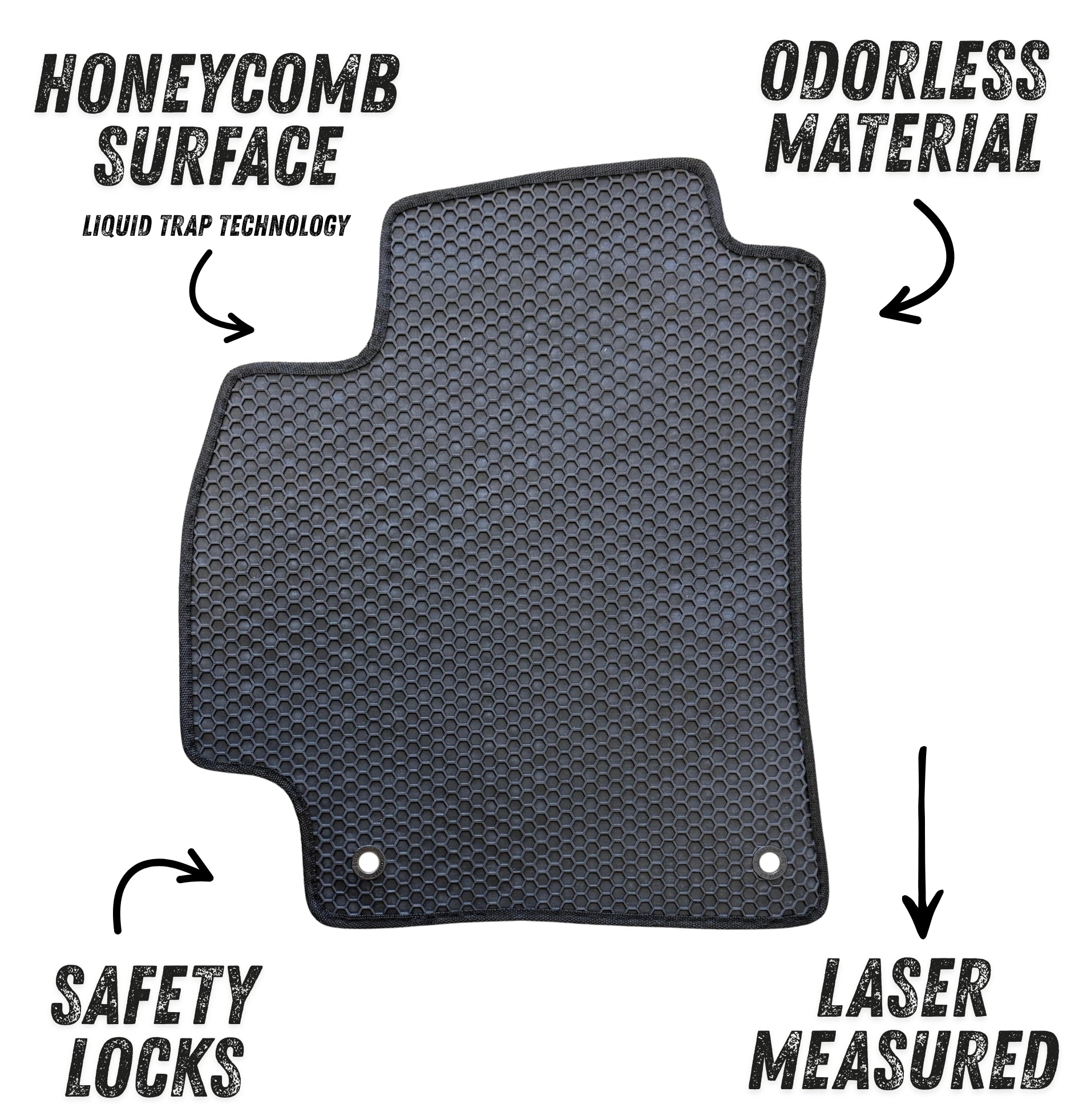 All Weather Honeycomb Floor Mats for 2025 to 2026 Kia K4, Front and Rear