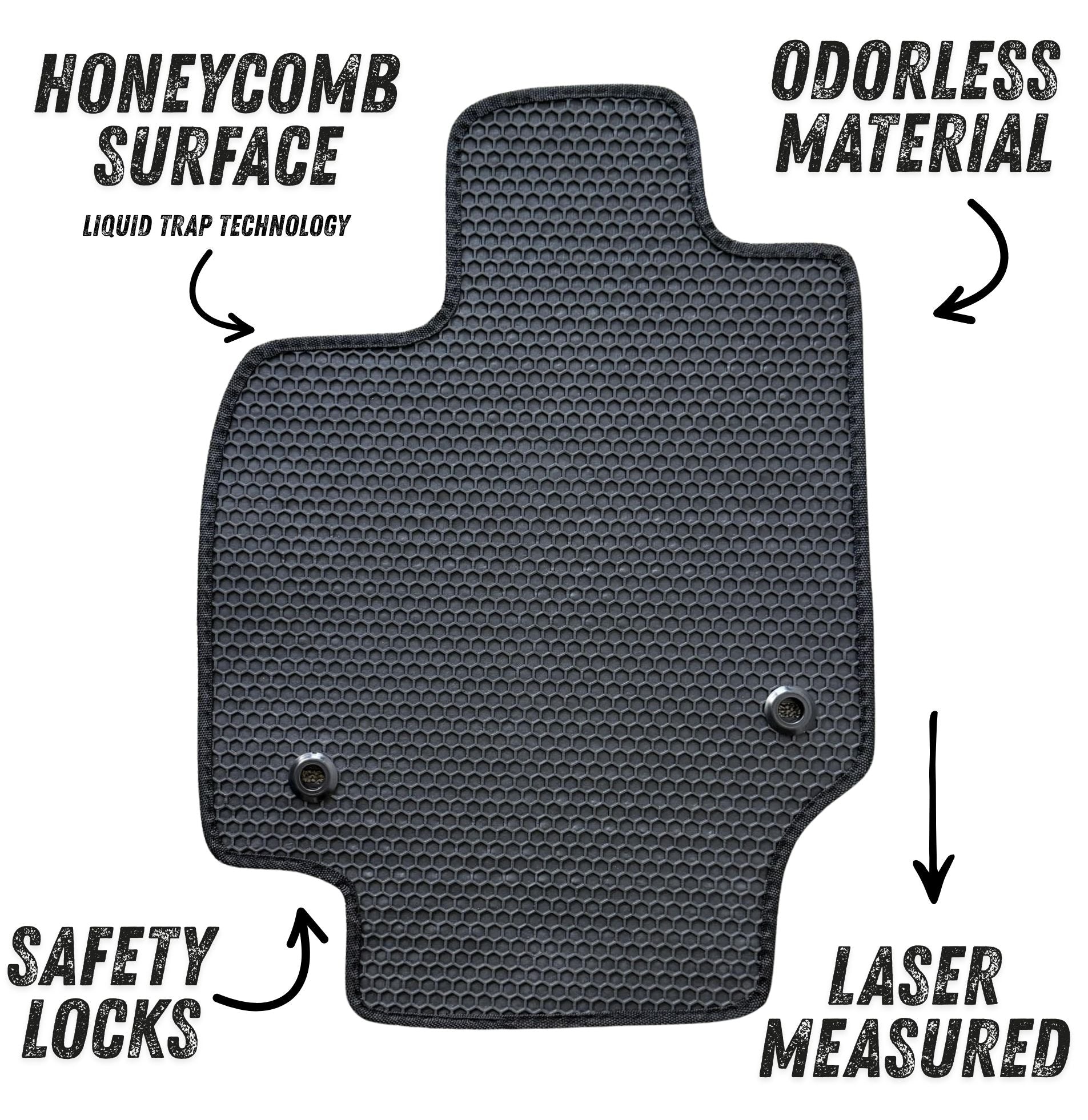 All Weather Honeycomb Floor Mats for 2023 to 2026 Toyota Crown, Front and Rear