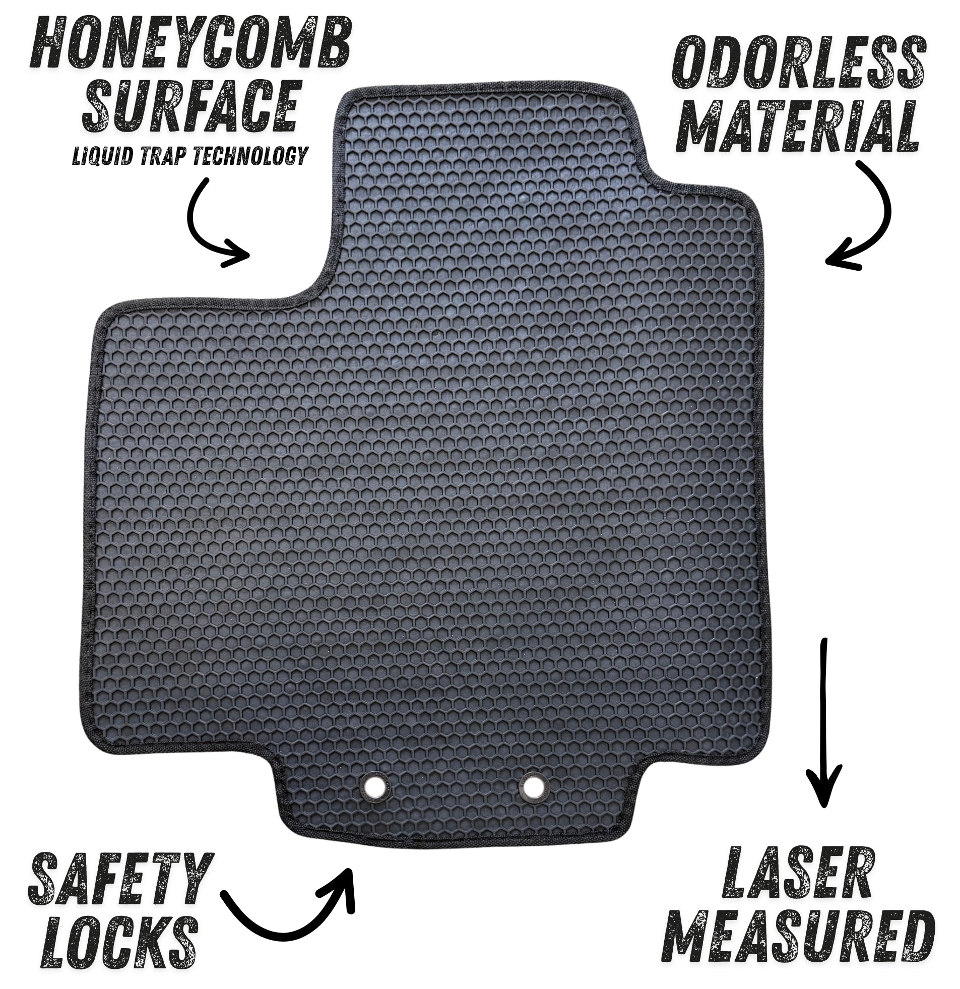Floor Mats All Weather Honeycomb for 2022 to 2026 Nissan Pathfinder / QX60, Front and Rear
