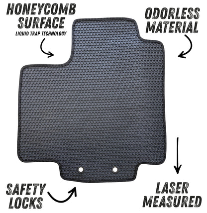 Floor Mats All Weather Honeycomb for 2022 to 2026 Nissan Pathfinder / QX60, Front and Rear