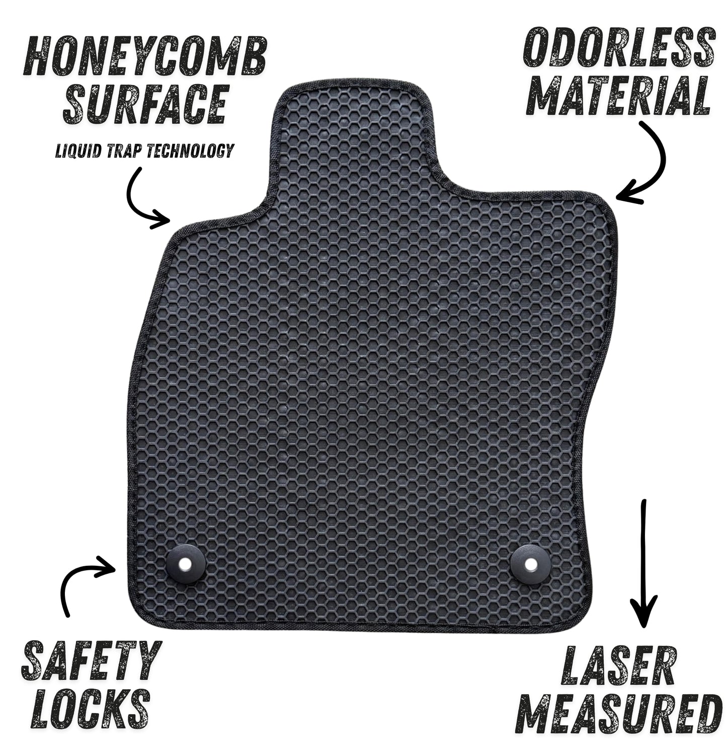 All Weather Honeycomb Floor Mats for 2019 to 2026 Volkswagen Jetta, Front and Rear