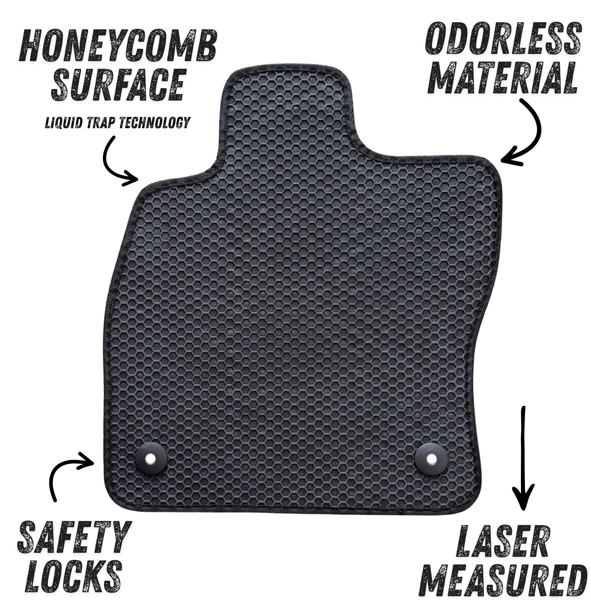 All Weather Honeycomb Floor Mats for 2019 to 2026 Volkswagen Jetta, Front and Rear