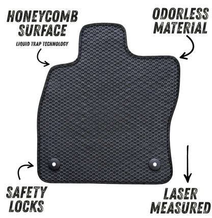 All Weather Honeycomb Floor Mats for 2019 to 2026 Volkswagen Jetta, Front and Rear