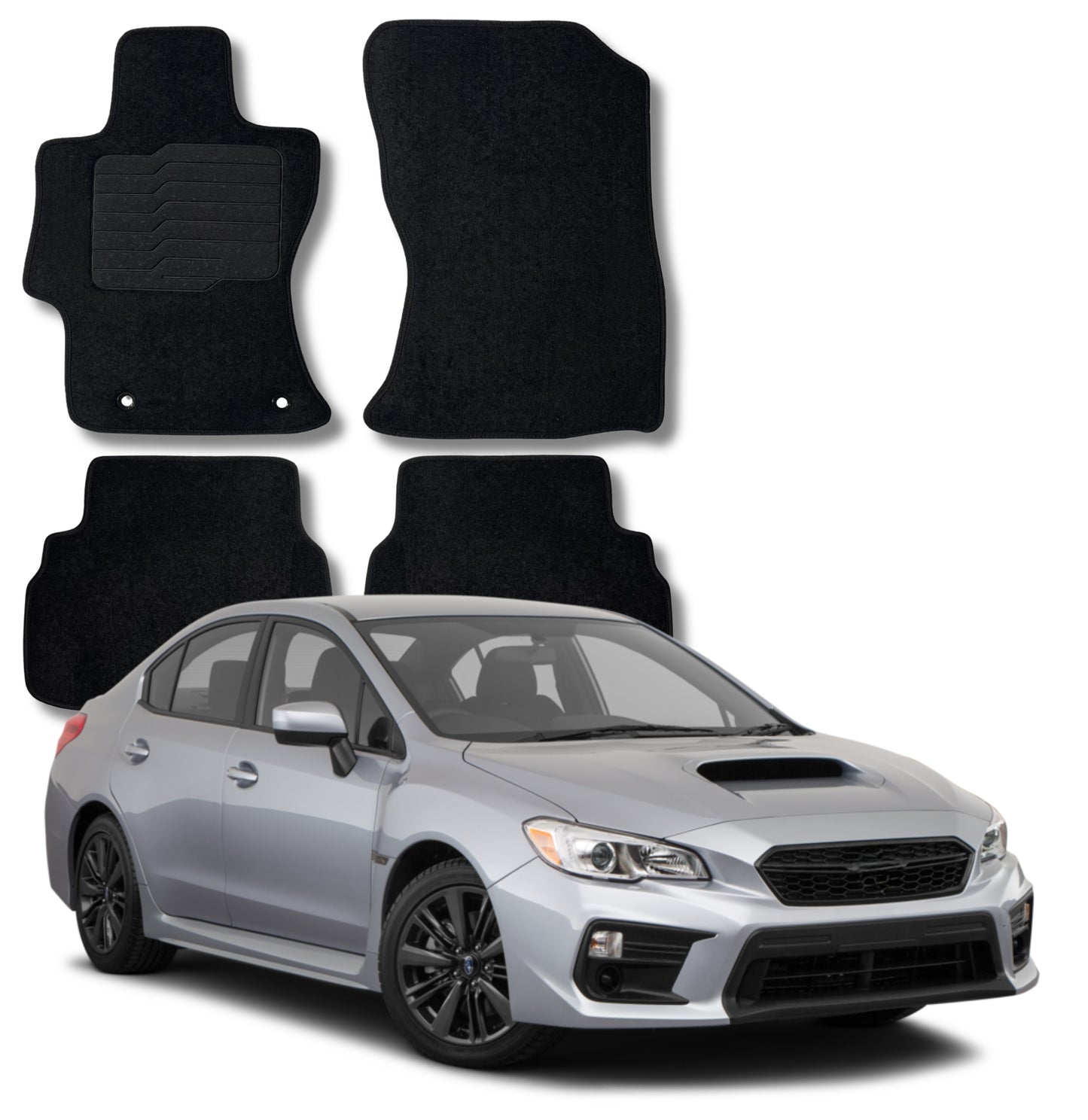 Carpet Floor Mats For 2018 to 2023 Subaru Crosstrek 2017 to 2023 Subaru Impreza, Front and Rear