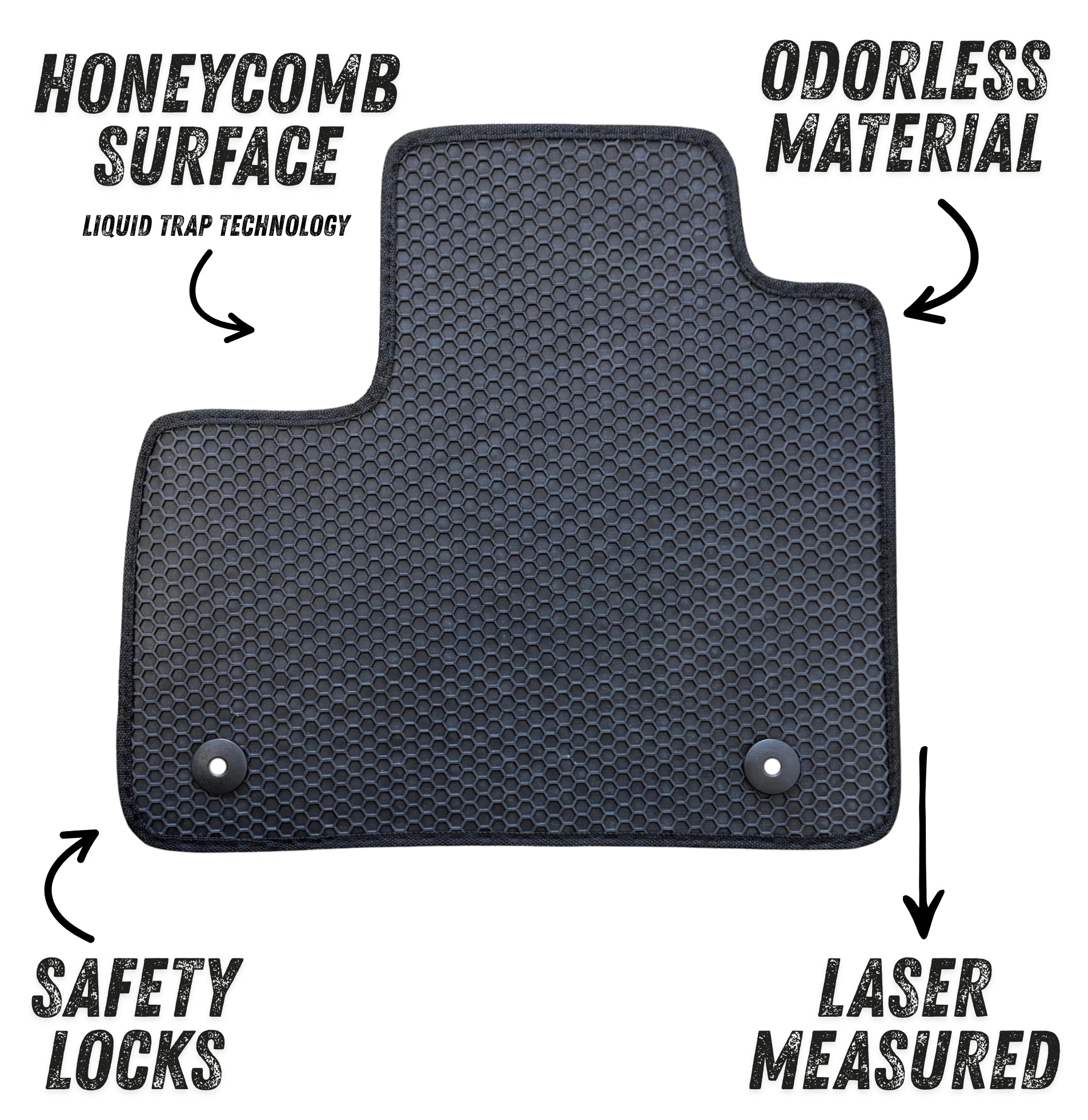 All Weather Honeycomb Floor Mats for 2025 to 2026 Chevrolet Traverse, Front and Rear