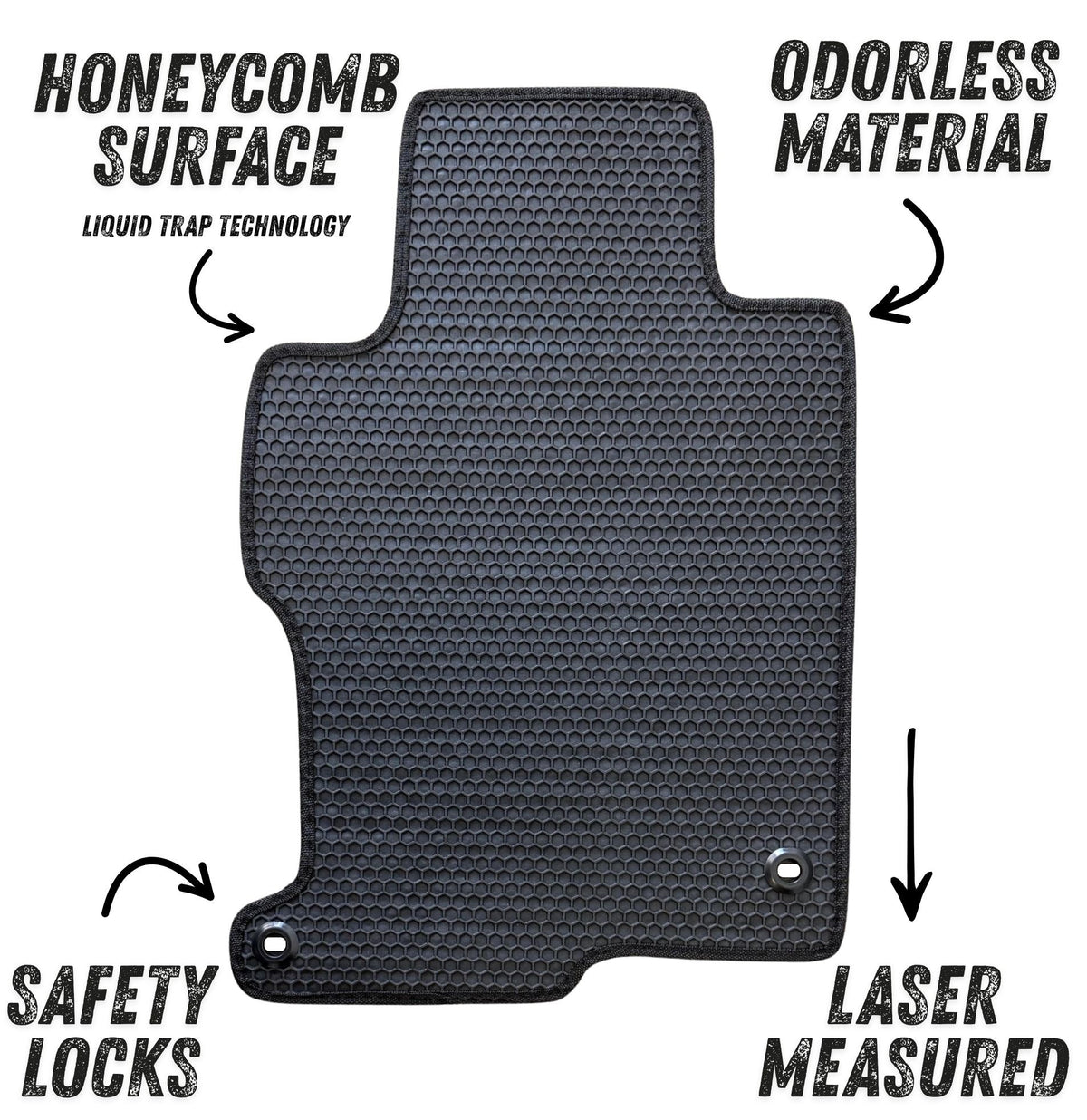 All Weather Honeycomb Floor Mats for 2013 to 2017 Honda Accord