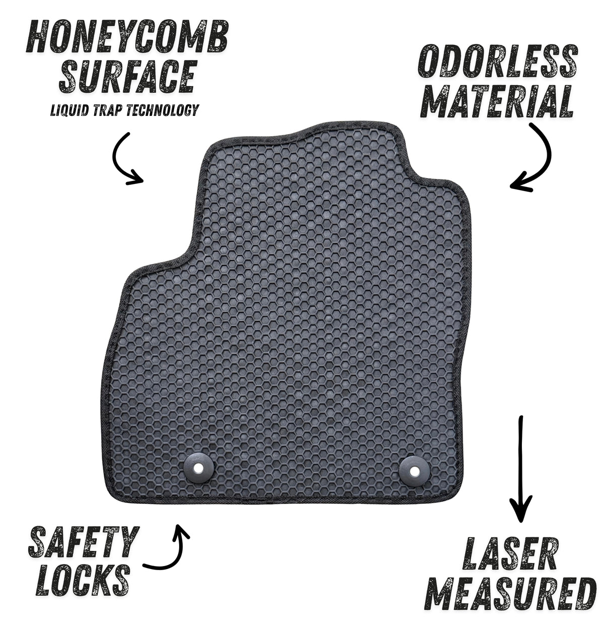 All Weather Honeycomb Floor Mats for 2017 to 2019 Chevrolet Cruze