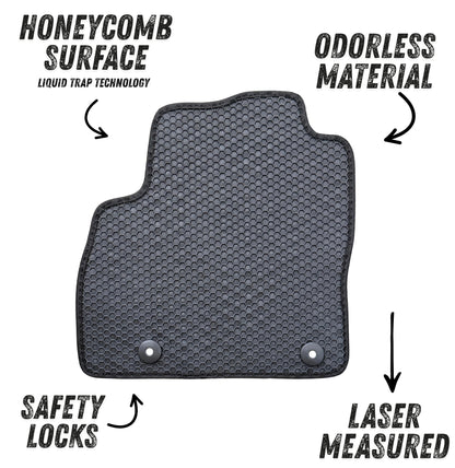 All Weather Honeycomb Floor Mats for 2017 to 2019 Chevrolet Cruze