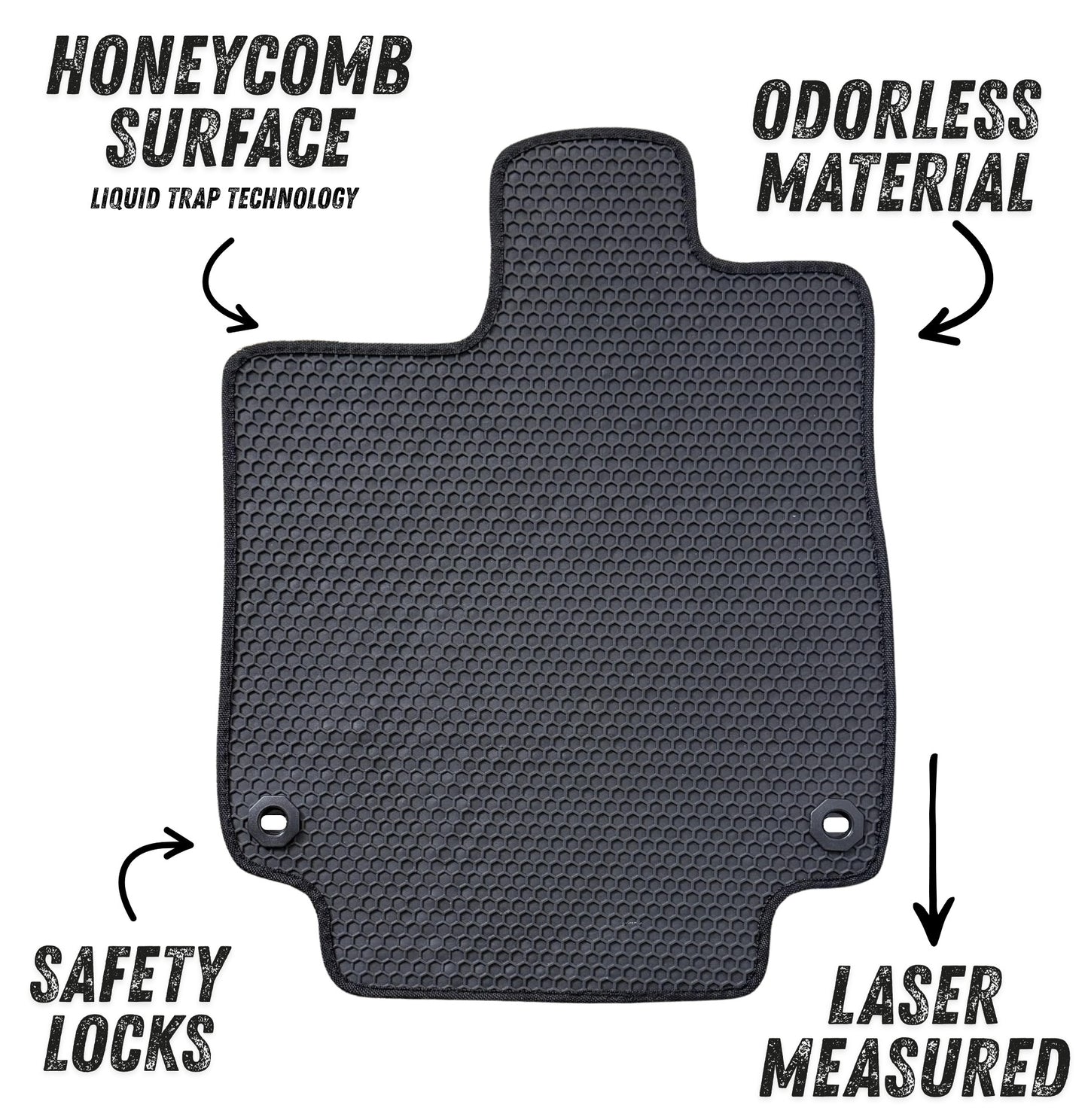 All Weather Honeycomb Floor Mats for 2018 to 2026 Honda Odyssey, Full Set