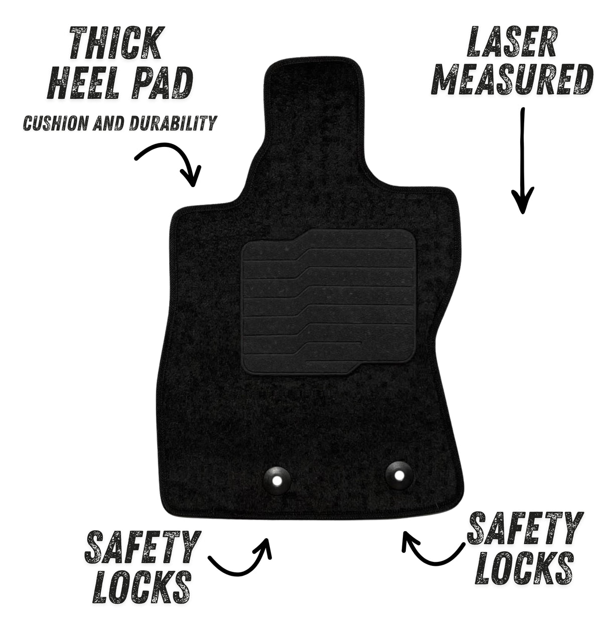 Carpet Floor Mats for 2024-2026 Subaru Crosstrek and Impreza, Front and Rear, Black