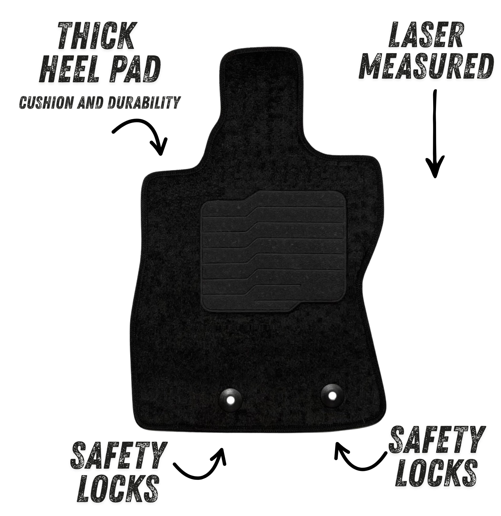 Carpet Floor Mats for 2024-2026 Subaru Crosstrek and Impreza, Front and Rear, Black