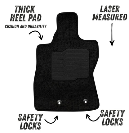 Carpet Floor Mats for 2024-2026 Subaru Crosstrek and Impreza, Front and Rear, Black
