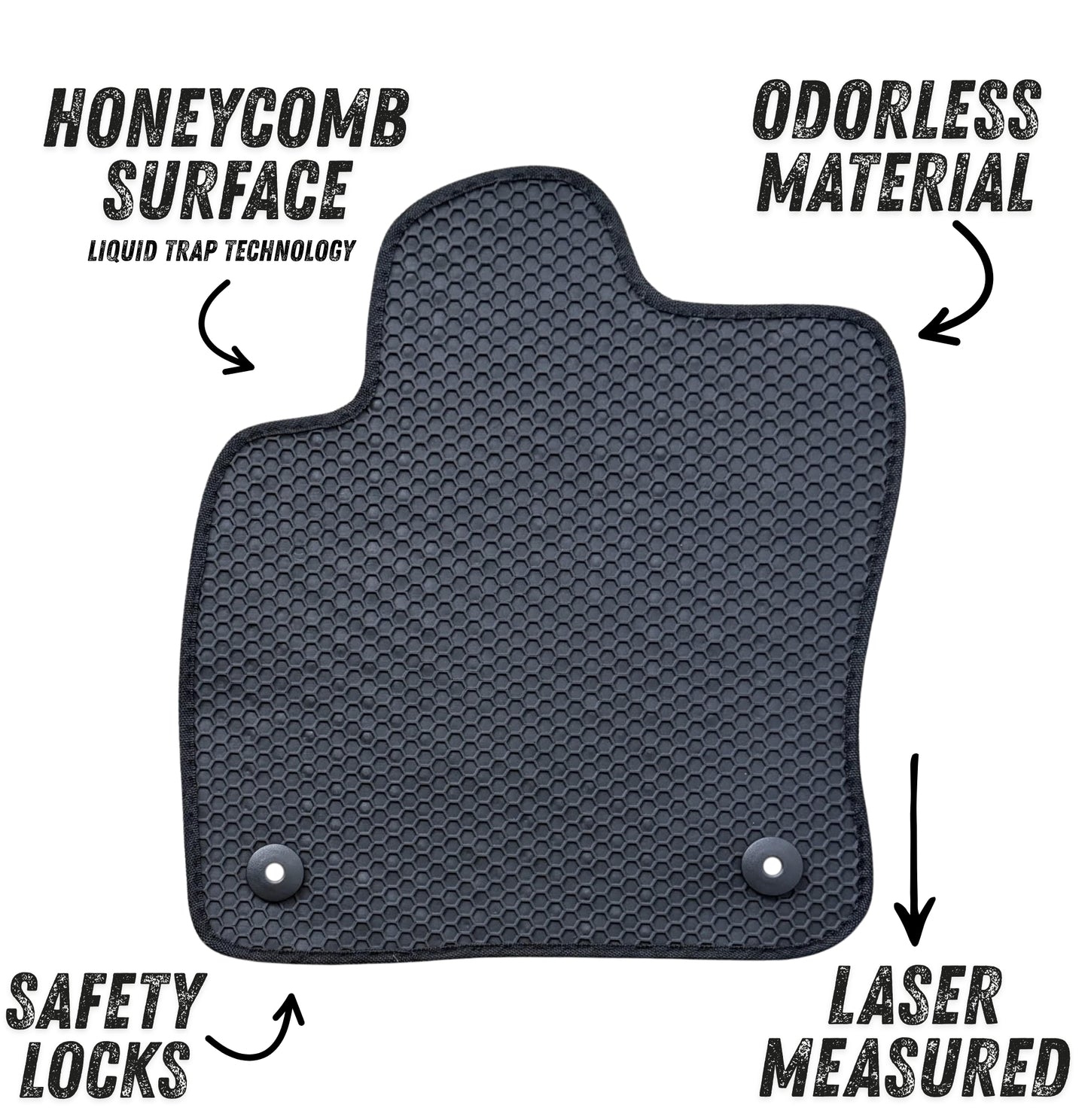 All Weather Honeycomb Floor Mats for 2018 to 2024 Volkswagen Tiguan, front and rear